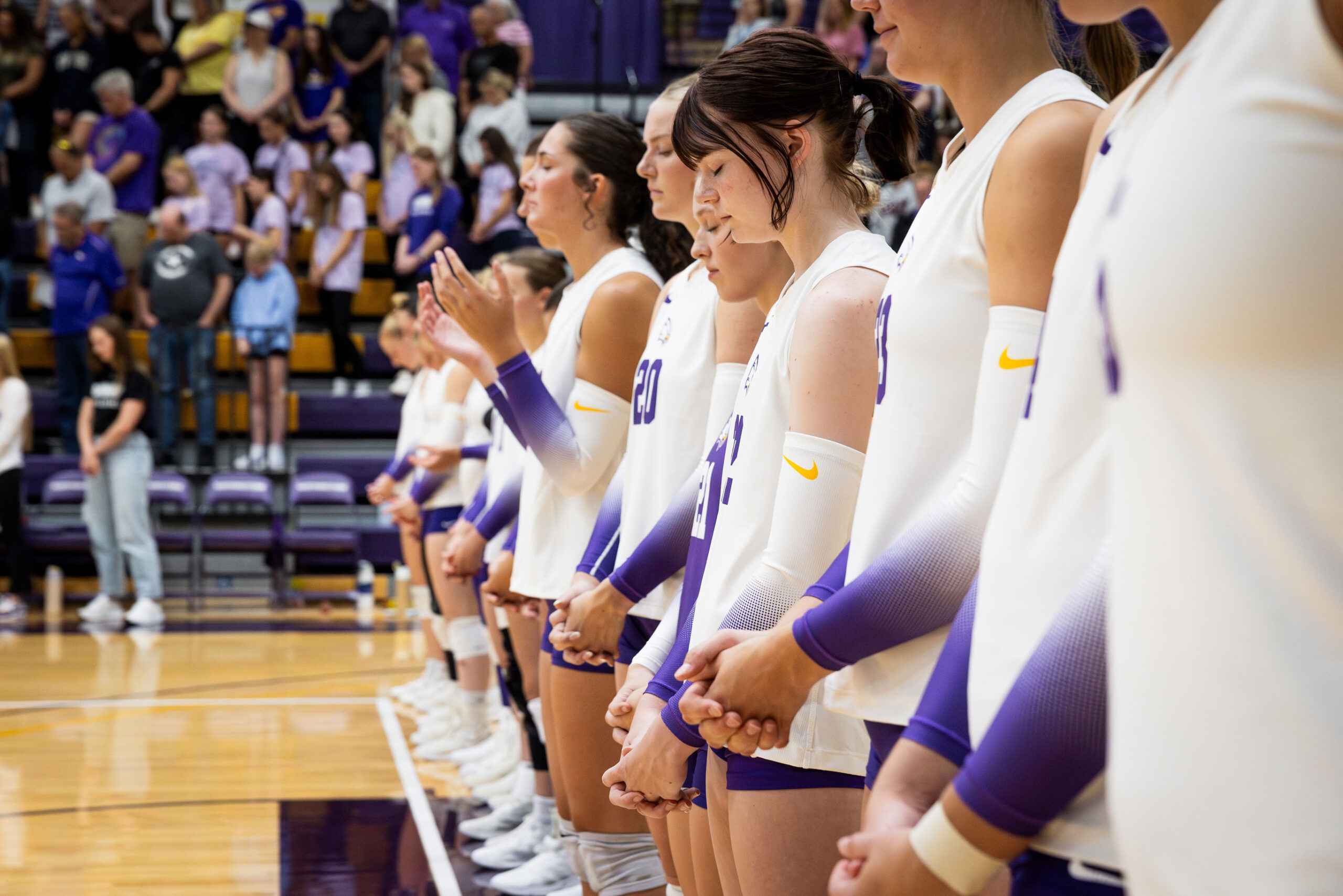 Athletes praying